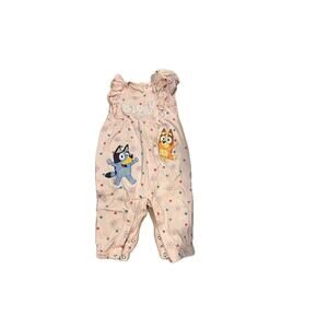 Bluey Pink Summer One Piece Girls Kids 6 -9 Mos